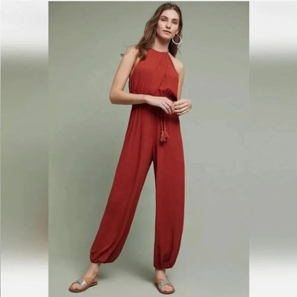Anthropologie Elevenses North Beach Boho Contemporary Jumpsuit EUC Size XSP